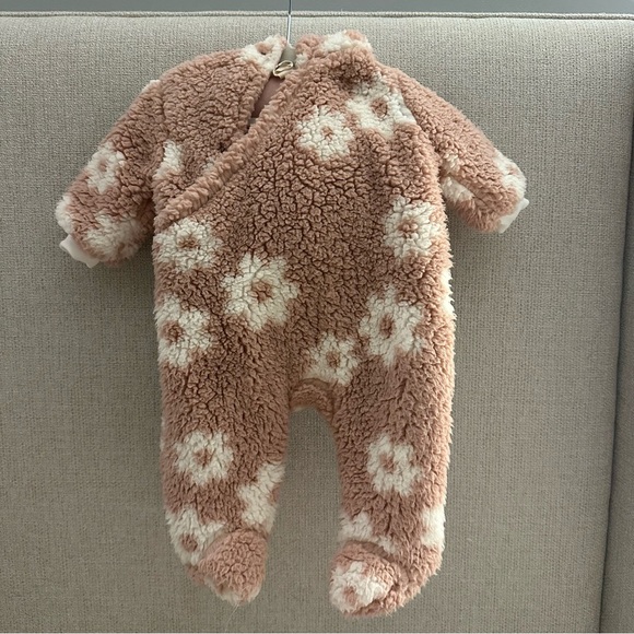 Floral Sherpa Kids Footie - Picture 1 of 4